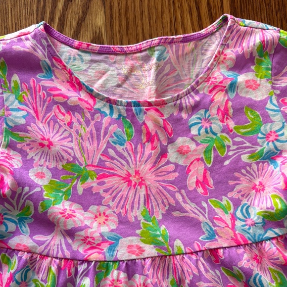 Lilly Pulitzer Floral Pink Kids Dress, size 6-7 - Picture 3 of 3